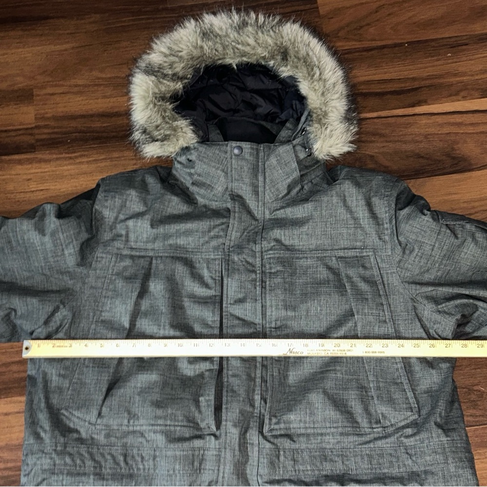 LL Bean Mens Baxter State Hooded Parka Coat Down Jacket Size XXL Reg Charcoal - Picture 11 of 16